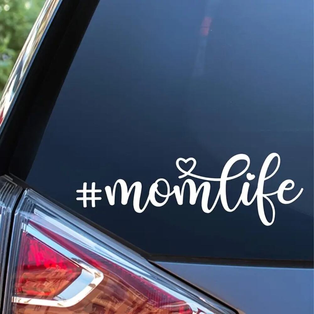 Mom Life Car Decal White Vinyl Decal Sticker For Car Truck Van Wall Laptop